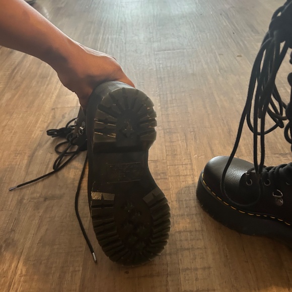 Platform dr marten boots knee high - Picture 2 of 8